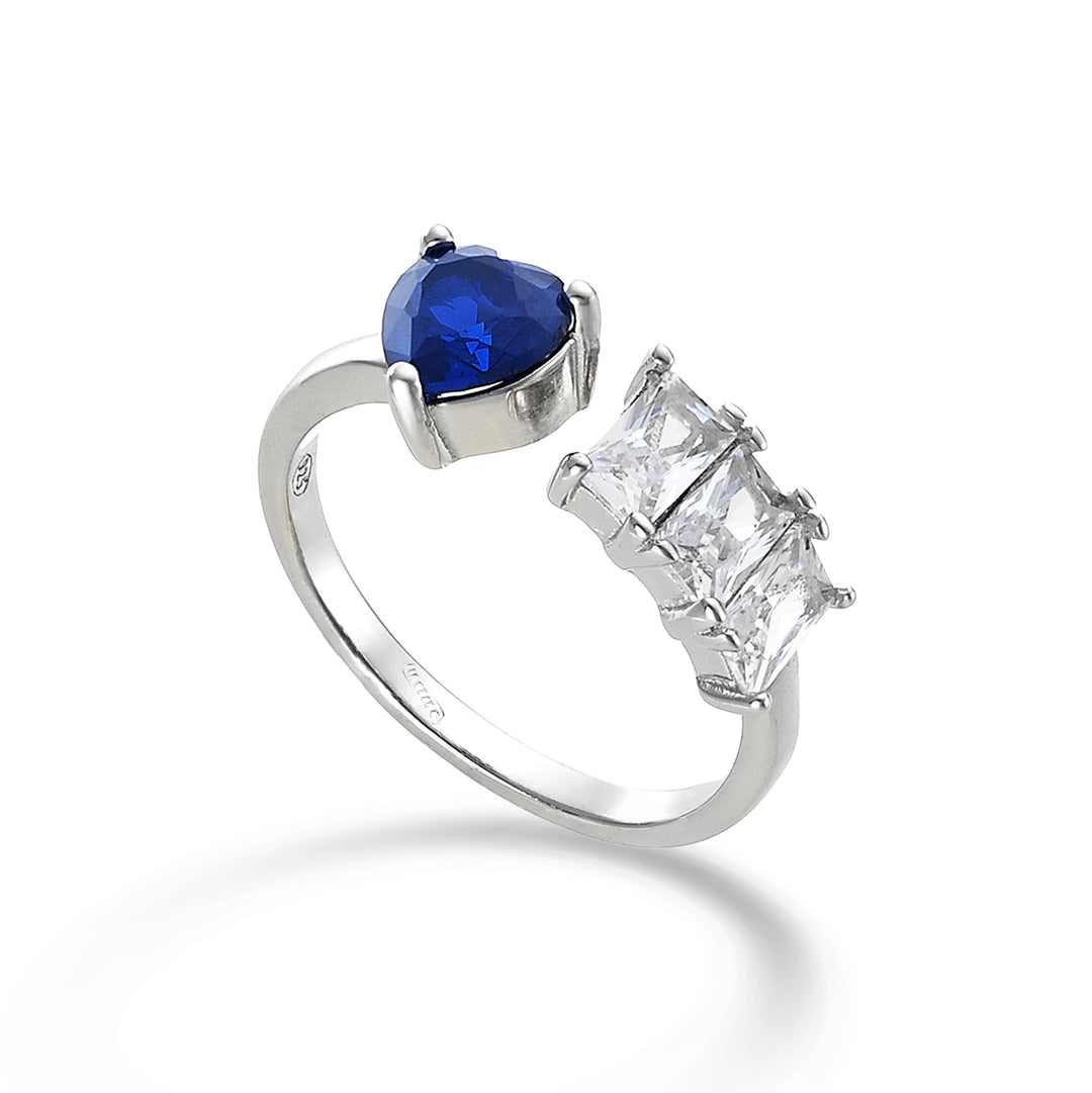 Nihama een ag925 edelsteen swarovski wit en blauw NA7196A4BLU0000