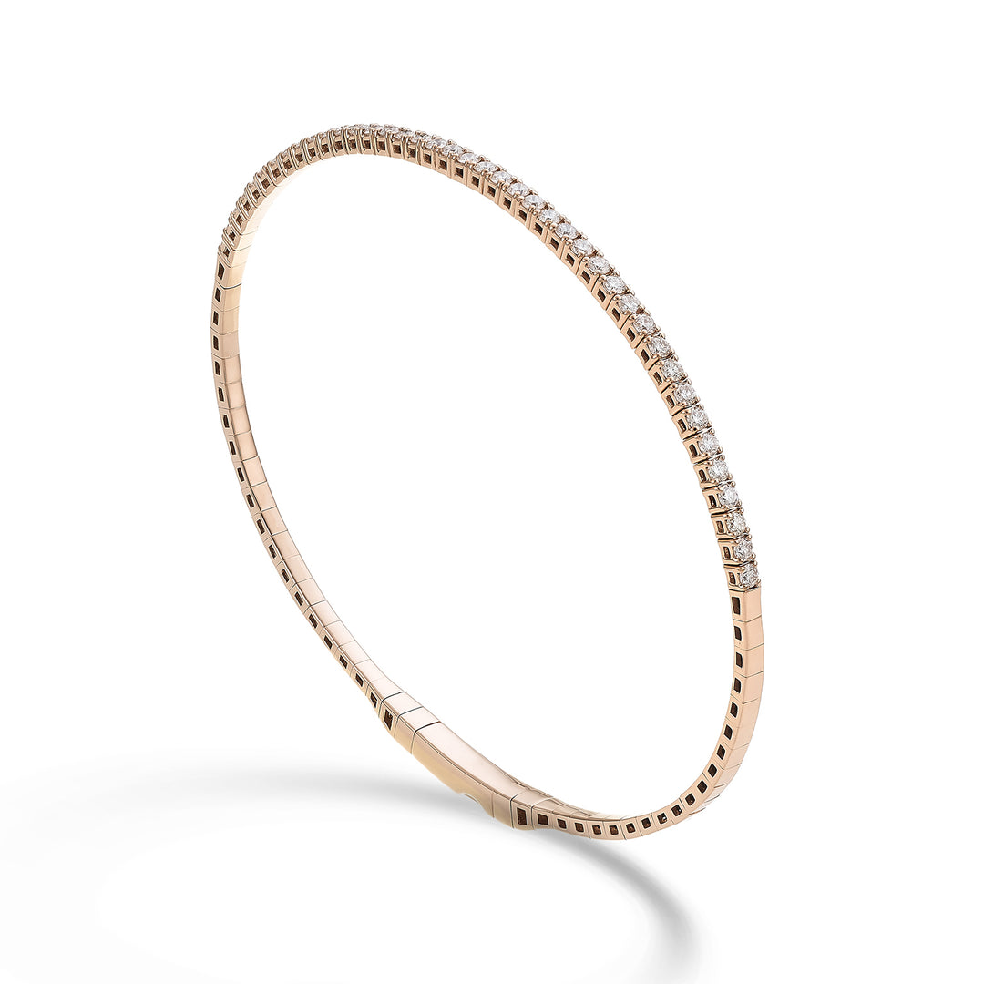 Golay br 18k tennis flex demi tour diam. Or rose 0,80 ct 17 cm GBFLEX001DIO3