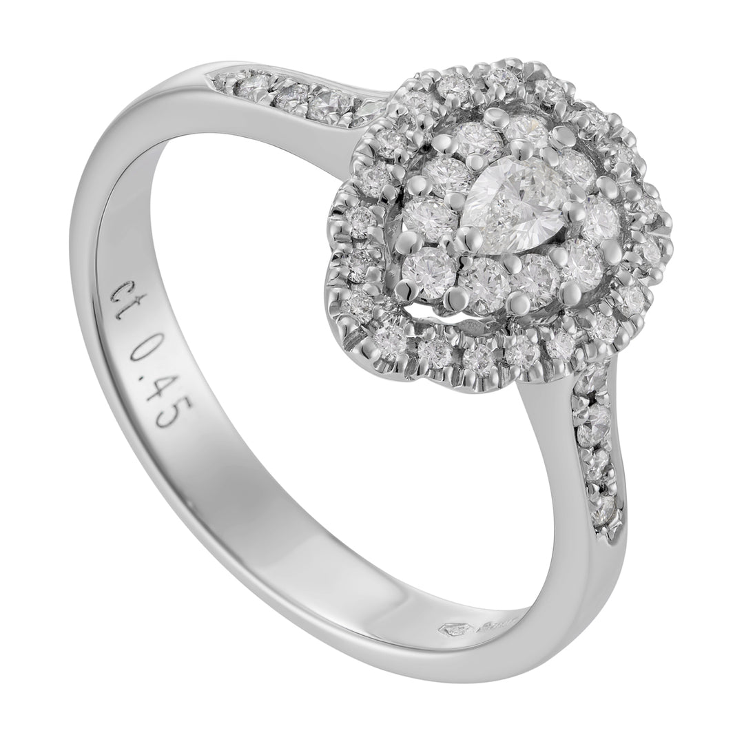 Anillo Golay gota 0,10 ct con contorno ACT005DI-18257110168