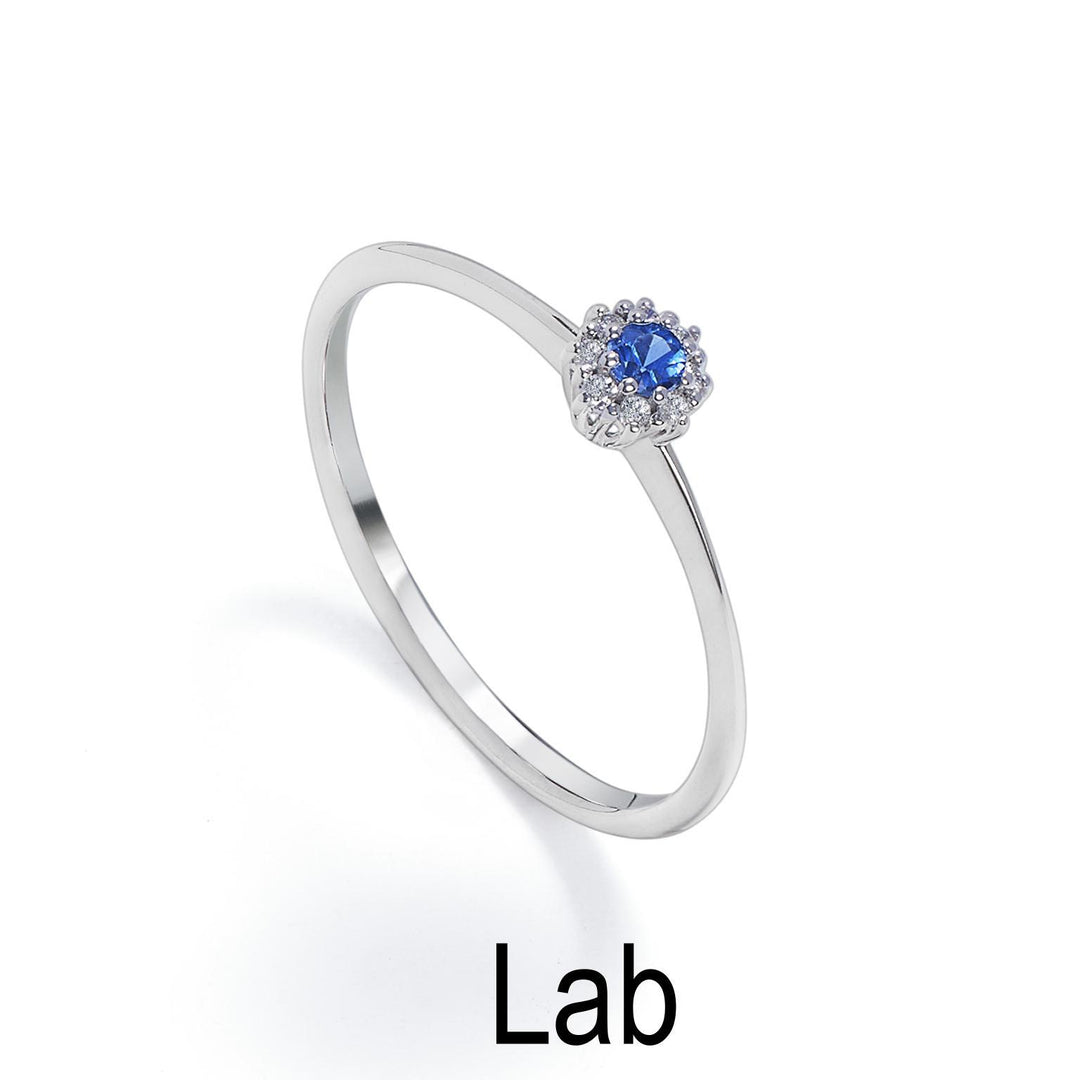 Mikiko un laboratoire saphir 18 carats ct.0,08 diam. 0,04 ct taille 1 MA5139O4ZFL008