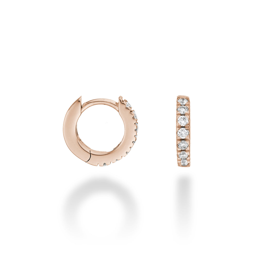 Nihama eller 18k ct.0.23 str. 1 rosa guld diam. øst. 10mm NO5079O3BR023-1