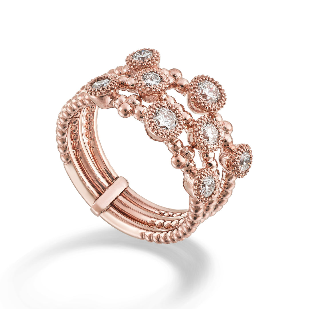 Golay en 18k 3 rijen 8 instellingen 0,76 ct roségoud GANE053DIO3