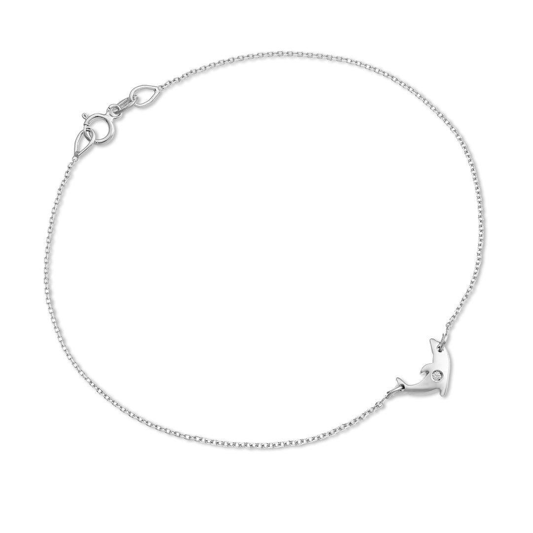 Nihama br 18k dolfijn 0,01 ct witgoud NB5048O4BR001