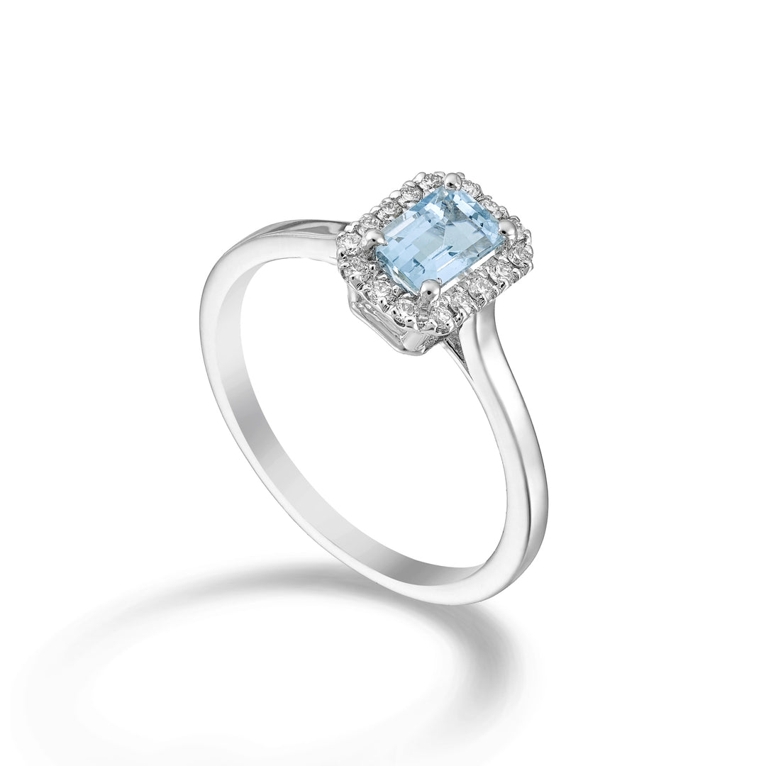 World Diamond Group akvamarinring okt. 7x5 och diam., slätt skaft ACL072DIAQ3-26012110066