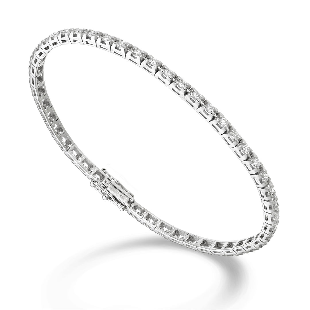 Odlévaný tenisový náramek World Diamond Group. světelná pyramida ct 0,01 každá BTP801D0010-170-26012110160
