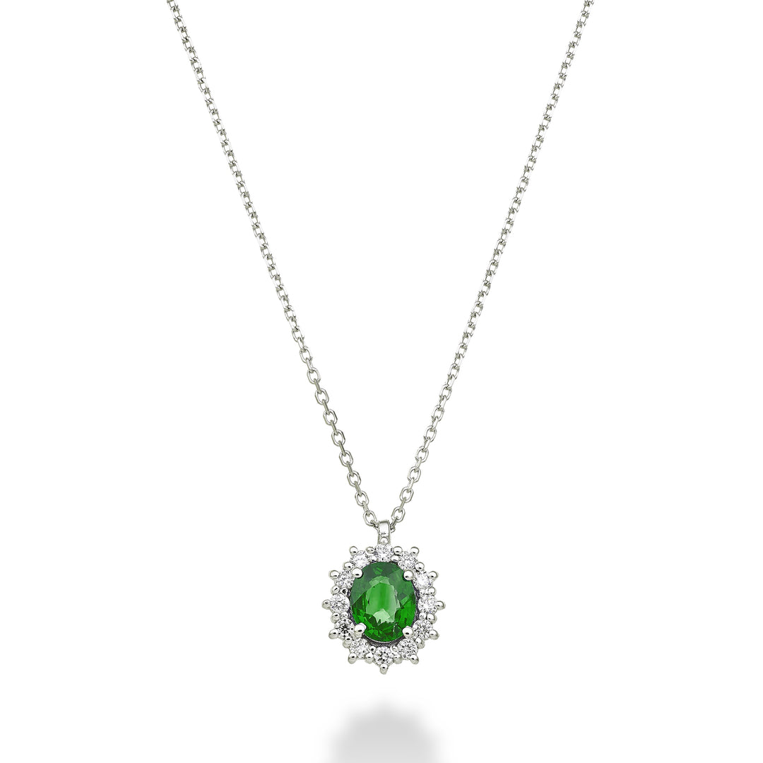 Mikiko cl 9k emerald n. οβάλ 5x4 τ.0,30 διαστ. 0,10 ct MD5126R4SMN