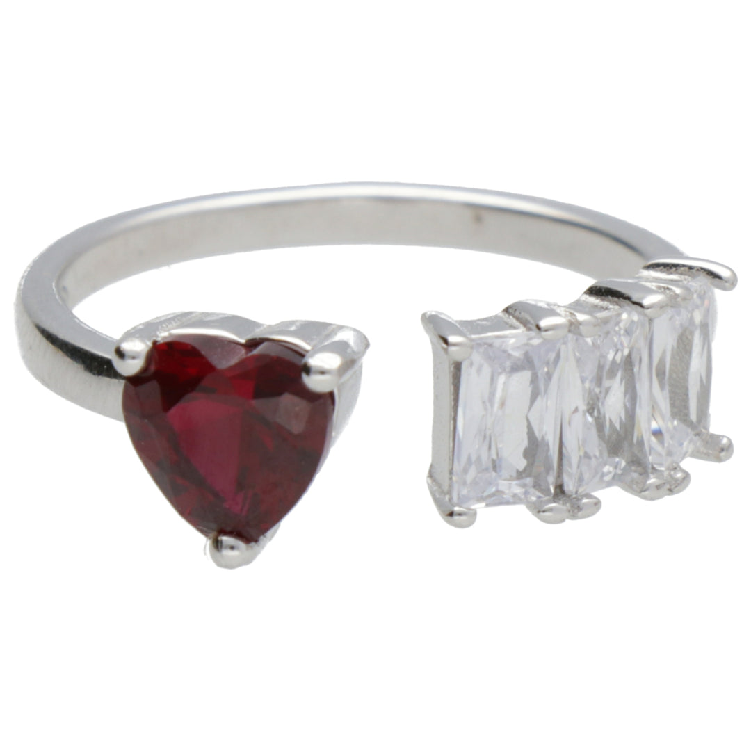 Nihama o bijuterie ag925 Swarovski alb și roșu NA7196A4RED00