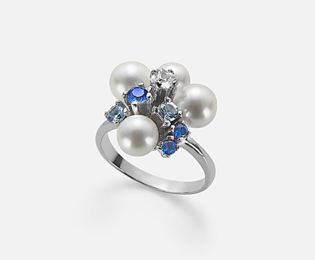 Mikiko an ag925 fw 6/6,5 6,5/7 7/7,5 gemme swarovski blanc et bleu MA7173A4BLEU CLAIR