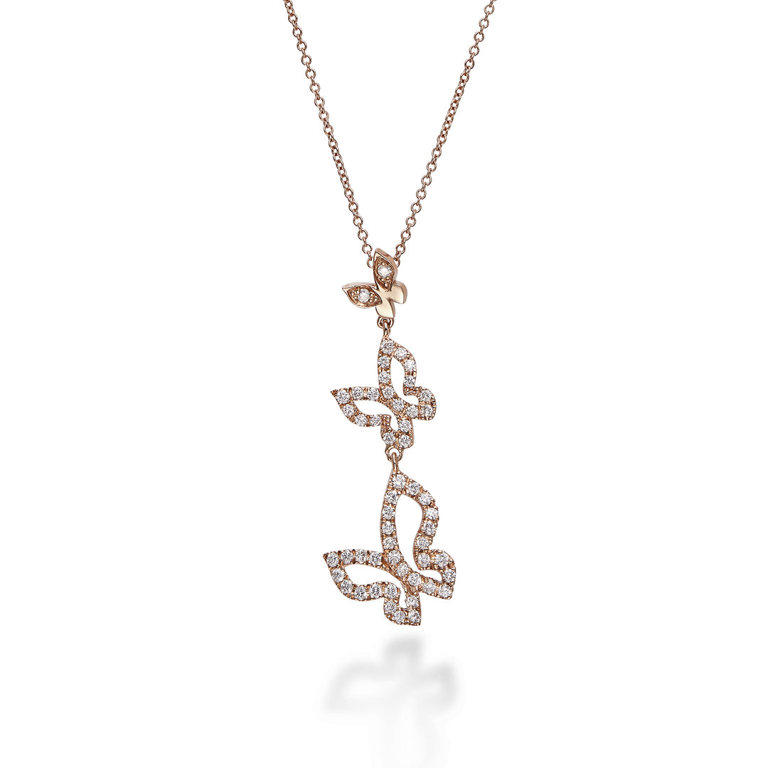 Golay mariposa choker met 3 hangende vlinders 0,48 ct GFFA006DI-22189110006