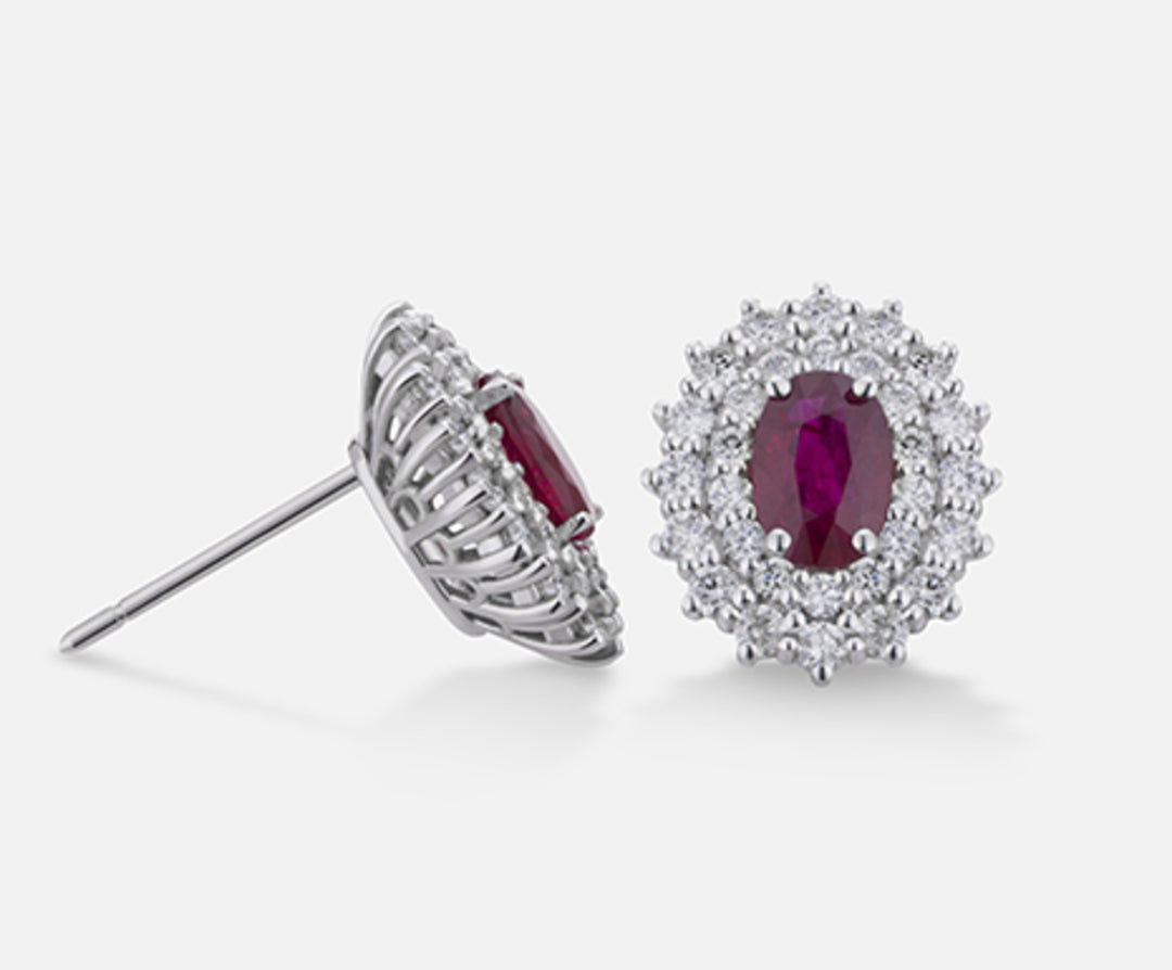 Nihama o rubí de 18k n. ovalado 6x4 ct.1,04 dia ct.0,74 NO5039O4RBN104