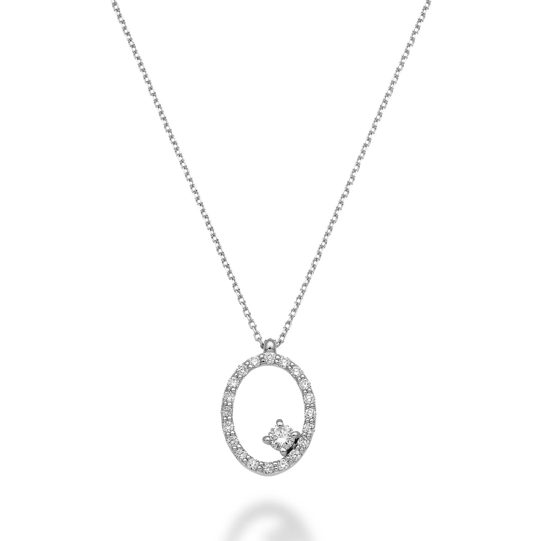 World Diamond Group Halskette 18 Karat ct.0,23 „oval“ GD5156O4BR023