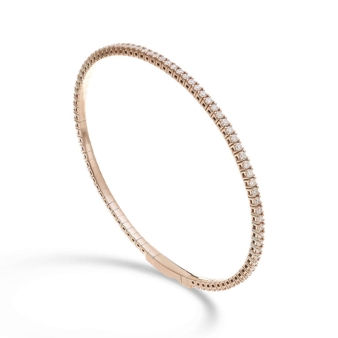 Golay br 18k tenisz flex átm. 1,57 ct rózsaszín arany 17 cm GBFLEX002DIO3