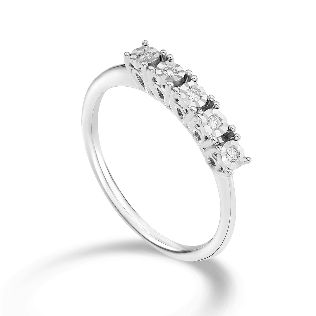 Mikiko og 18k 5 sten 0,05 ct størrelse 1 MA5159O4BR005-1