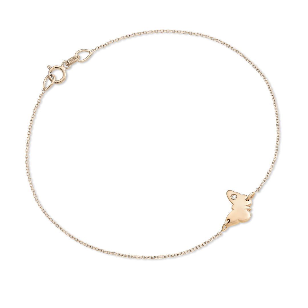 Mikiko br 18k motýl 0,01ct růžové zlato MB5045O3BR001