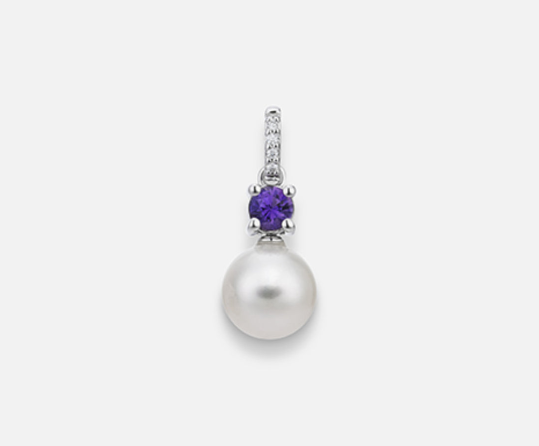 Nihama pe 18k fw 7.5/8 round amethyst mm3.5 ct.0.16 dia ct.0.015 NP0399O4FABI075