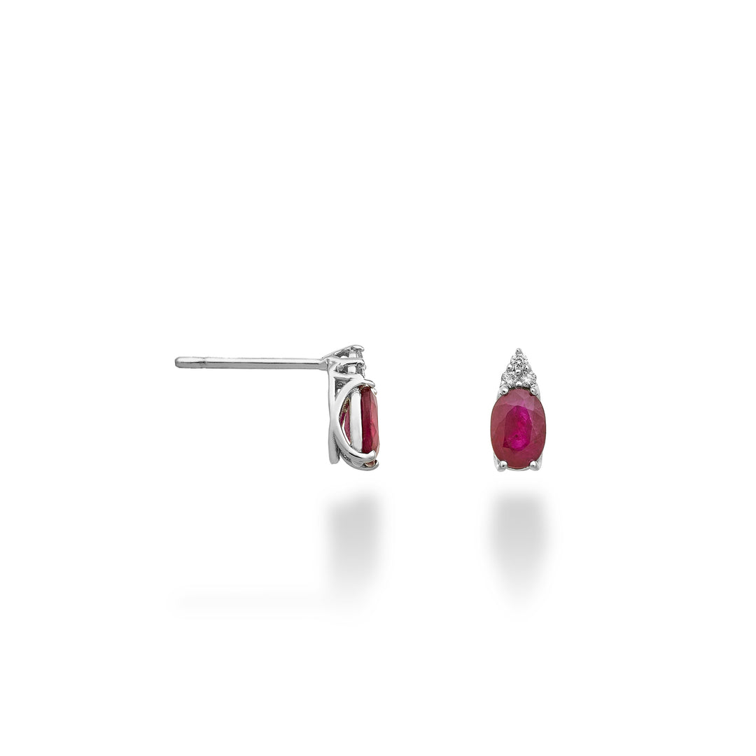 Nihama nebo 9k ruby ​​n. 6x4 ovál a tři diamanty NO5171R4RBN100