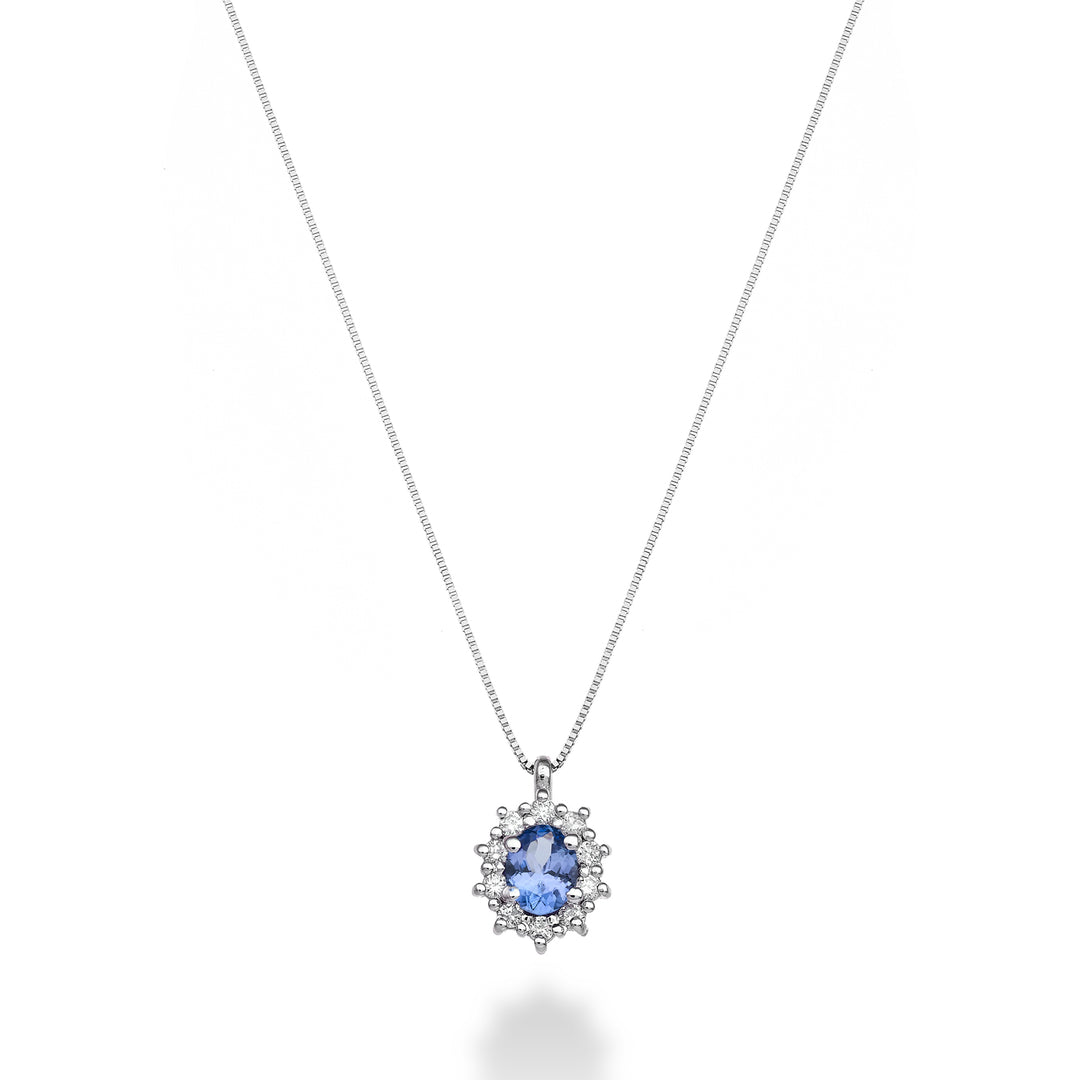 Nihama cl 9k tanzanita ovalada 4x3 ct.0,14 diam. 0,08 quilates ND5125R4TZN