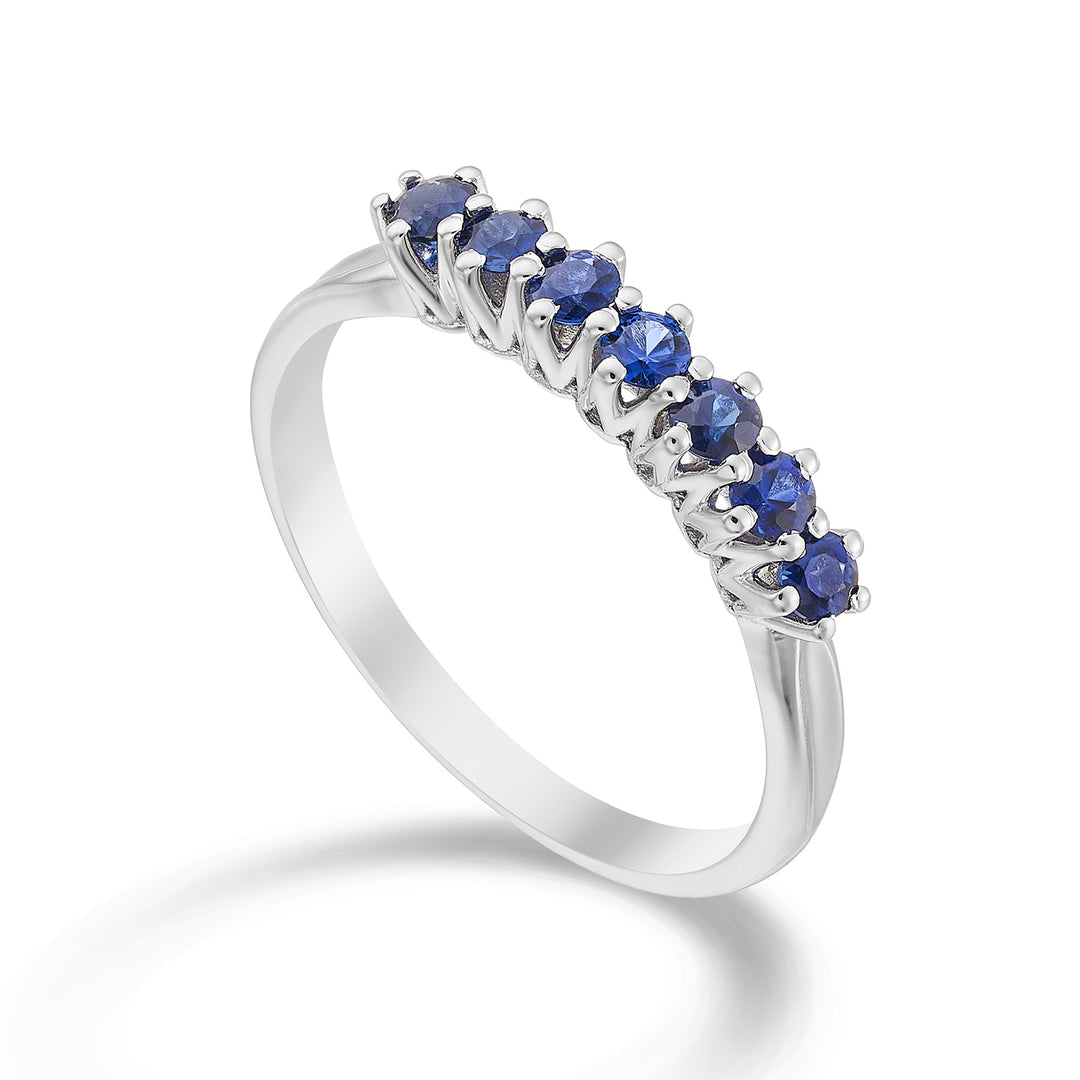 Bague riviera linéaire Golay 7 saphirs total ct. 0,55 AR7L046ZB041-23053110022