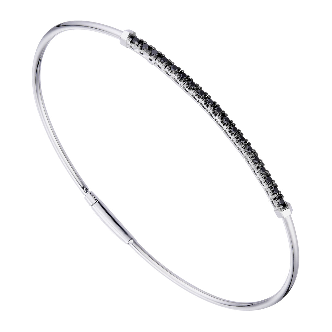 Quadratisches Golay-Tennisarmband mit schwarzem Diamant-Armreif BSCQ010030BK