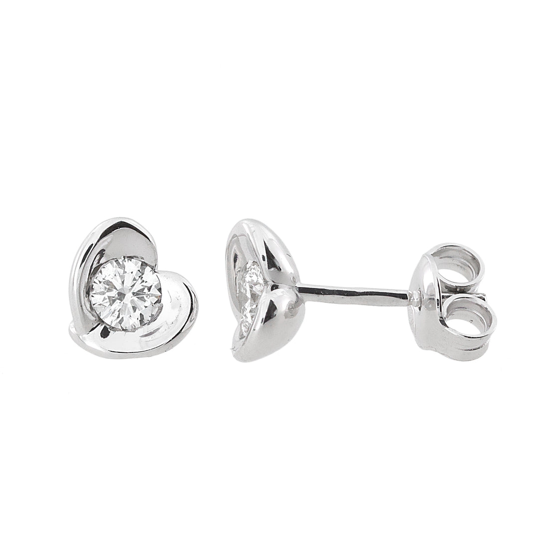 Cercei cu punct de lumină inimă World Diamond Group OIM36-16347110147