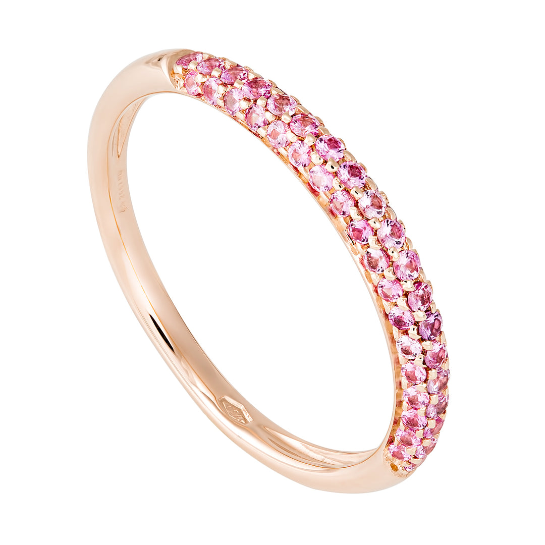 Golay eternity ring 1/2 turn pave&