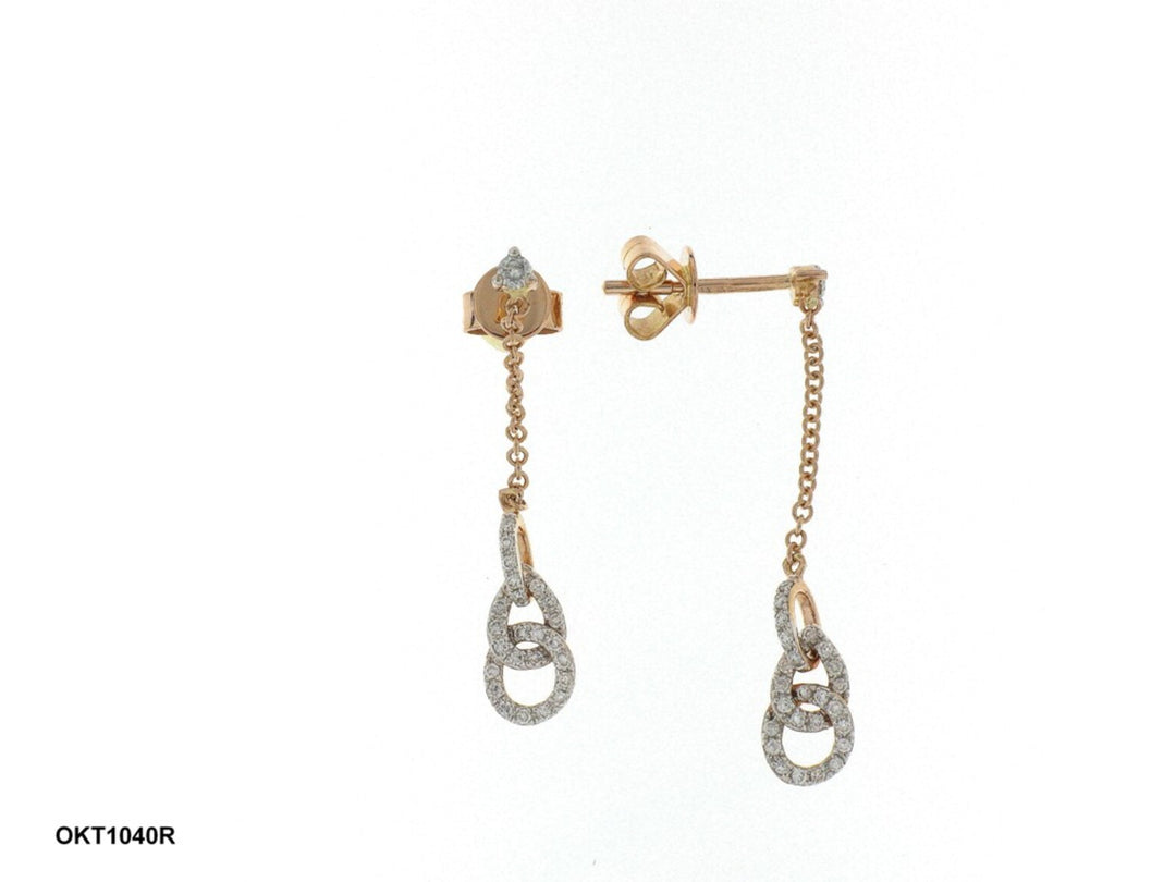 Golay roségouden grumette hangeroorbellen OKT104040R-10250000043