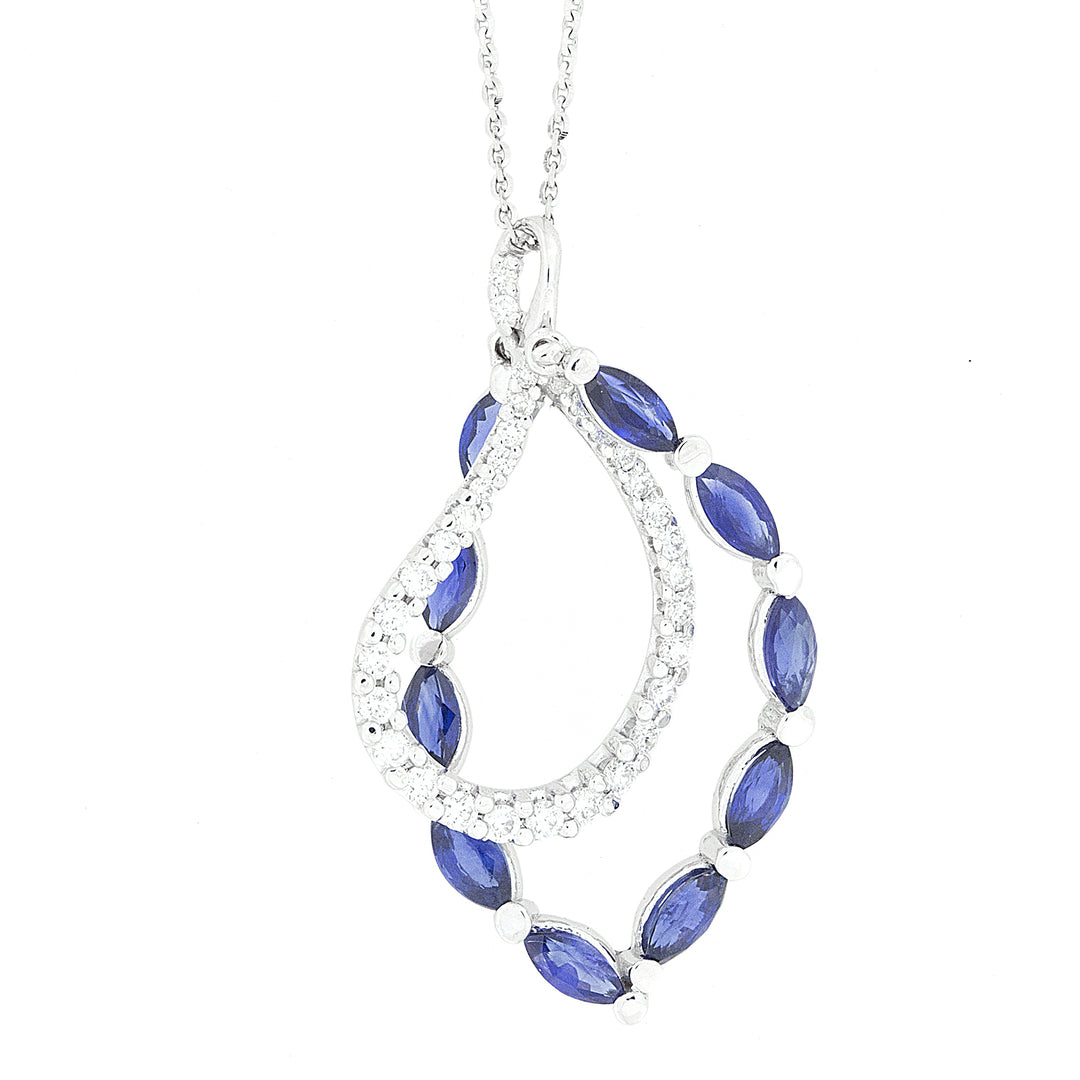Golay pleciony choker z szafirami PF0200LZB-15189110049