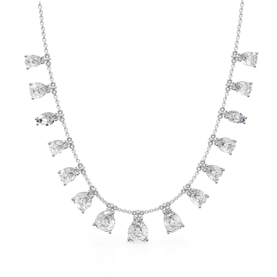World Diamond Group ketting met hangers van brioledruppels 7,53 ct GPU406D-24248110021
