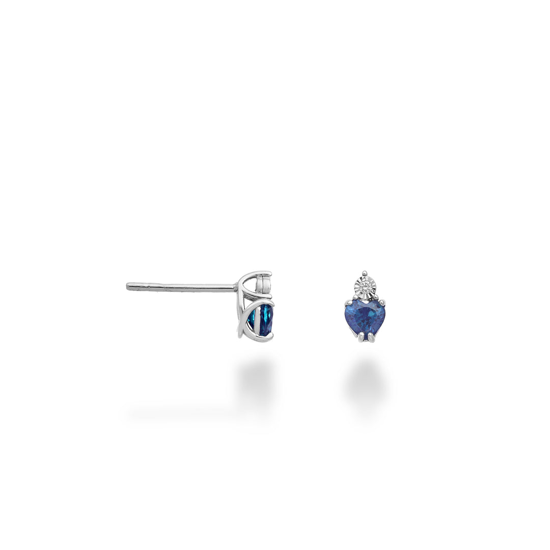Nihama eller 18k safirhjärta 4x4 med diamant NO5179O4ZFR