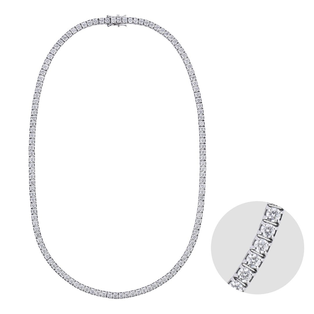 Golay lineær tennishalskæde pyramide 42 cm 3,86 ct GTQ060DI002-420-25332110154