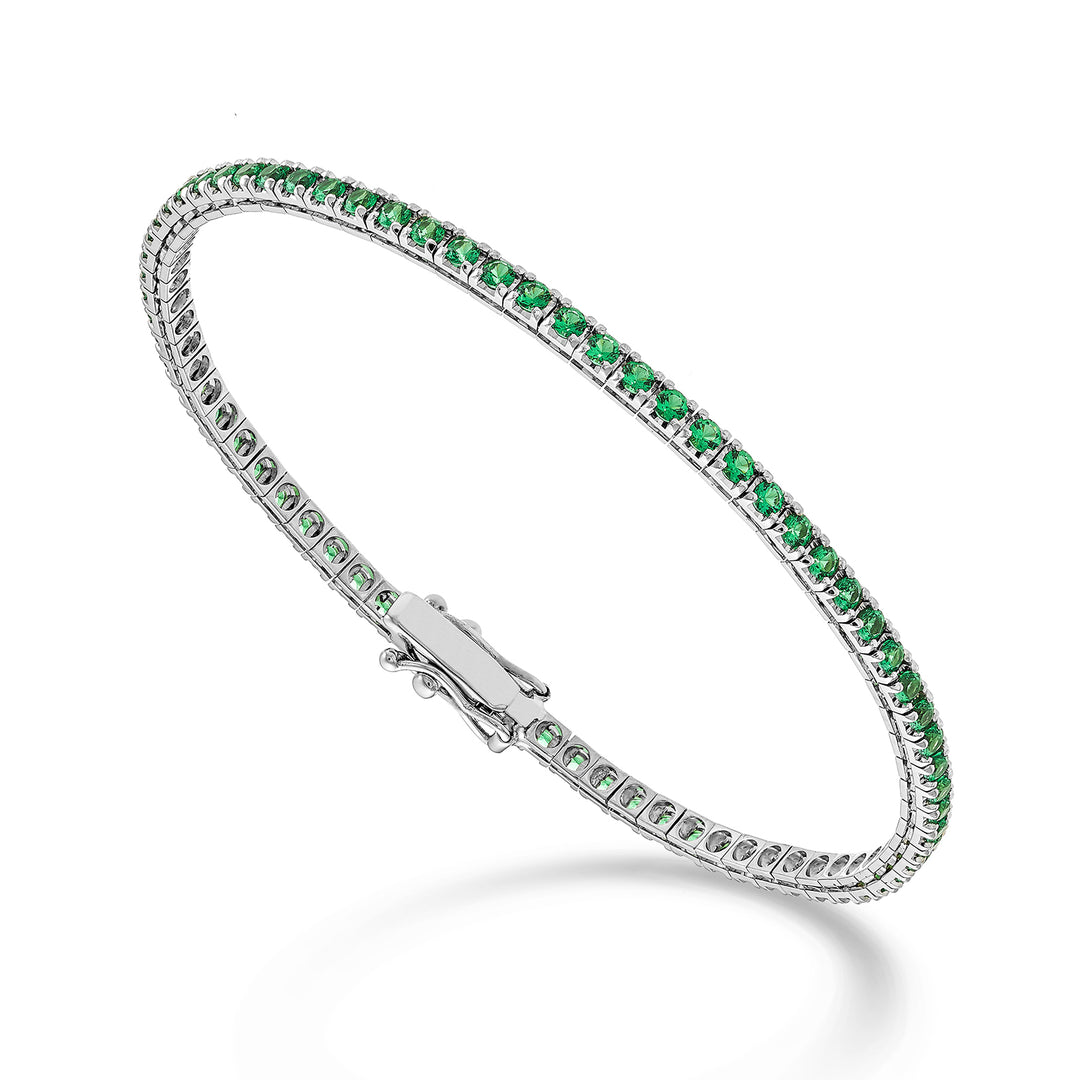 Nihama br tennis 18k smaragden ct.2,53 cm.17,5 - 70 instellingen NBTQ250SMRO4