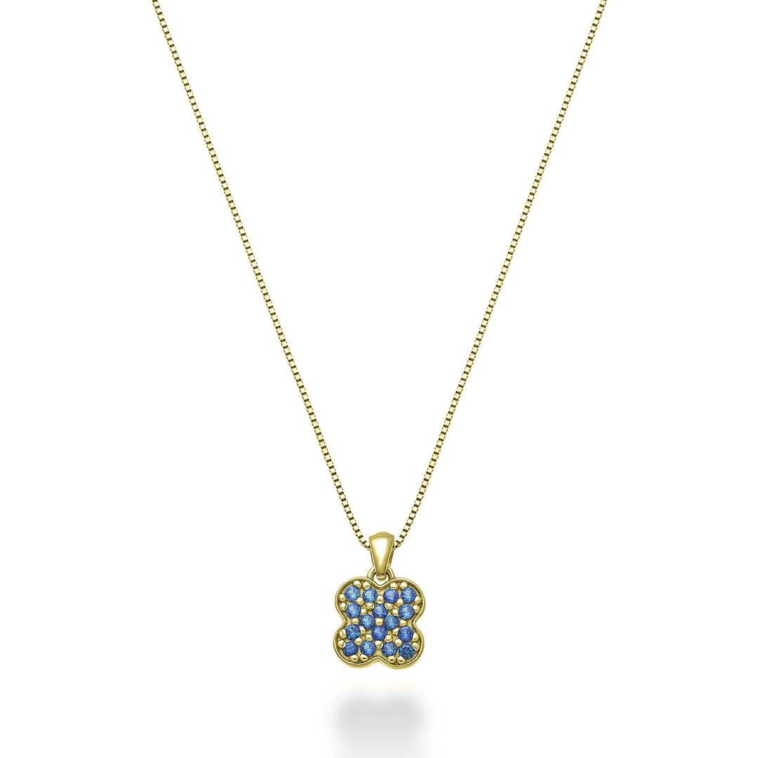Mikiko cl 18k klavertje vier saffieren 0,12 ct geelgoud MD5163O1ZFR