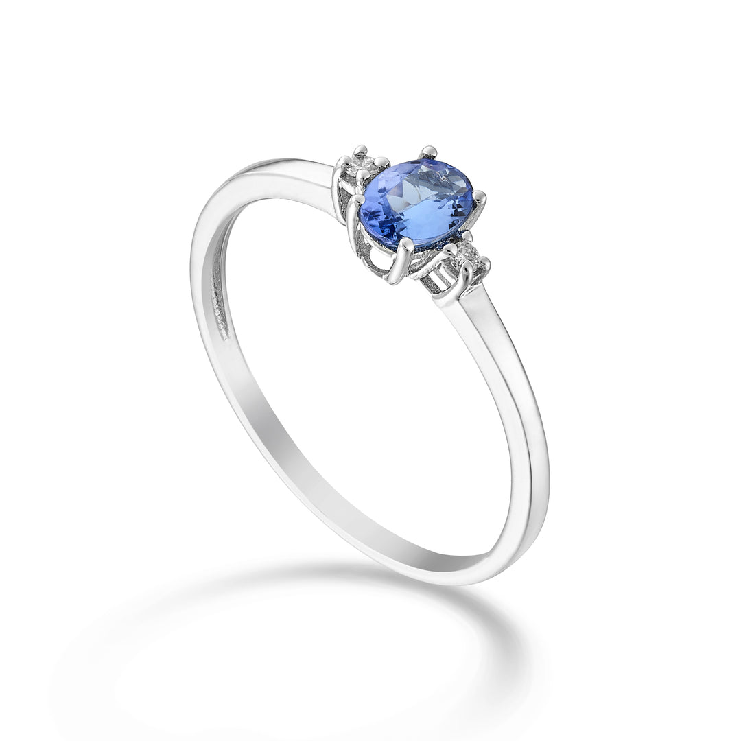 Nihama une tanzanite 9k n. ovale 5x4 ct.0,30 diam. 0,02 ctNA5191R4TZN