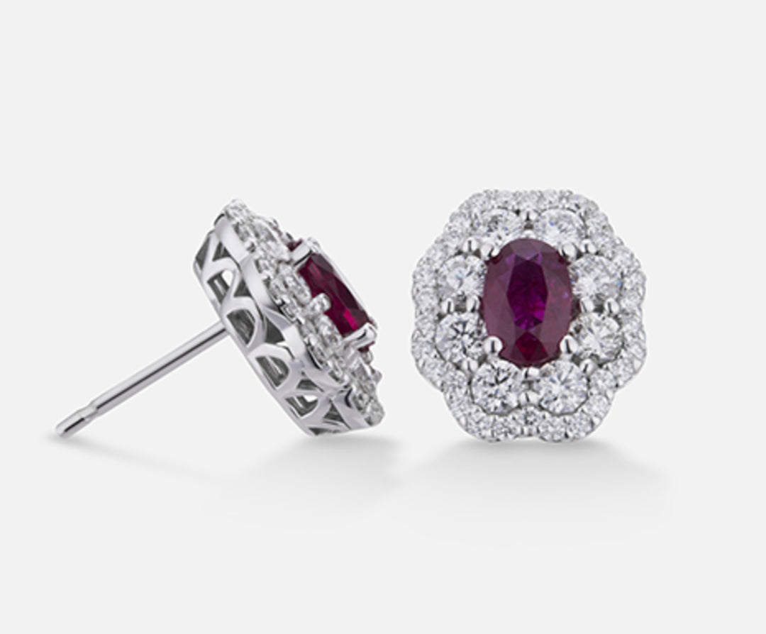 Nihama o rubí de 18k n. ovalado 6x4 ct.1,14 dia ct.1,26 NO5036O4RBN114