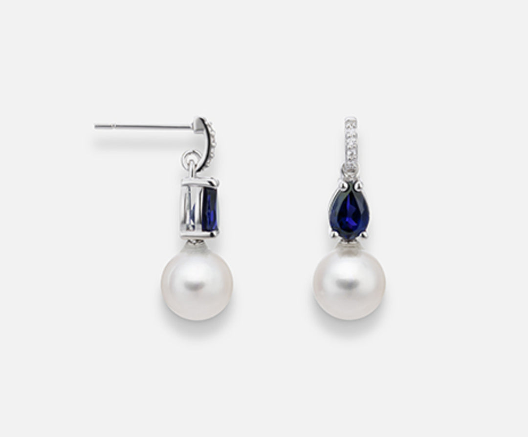 Mikiko ou 18k fw 7.5/8 goutte de saphir 6x4 ct.1.08 dia ct.0.03 MO1525O4FABI075