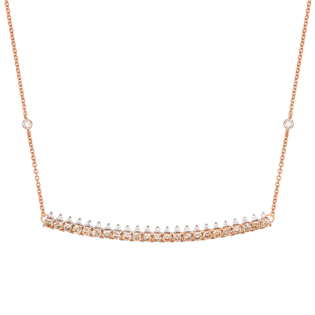 Colgante Golay con barra de diamantes marrón y blanco PDG002BWDI-17348110069