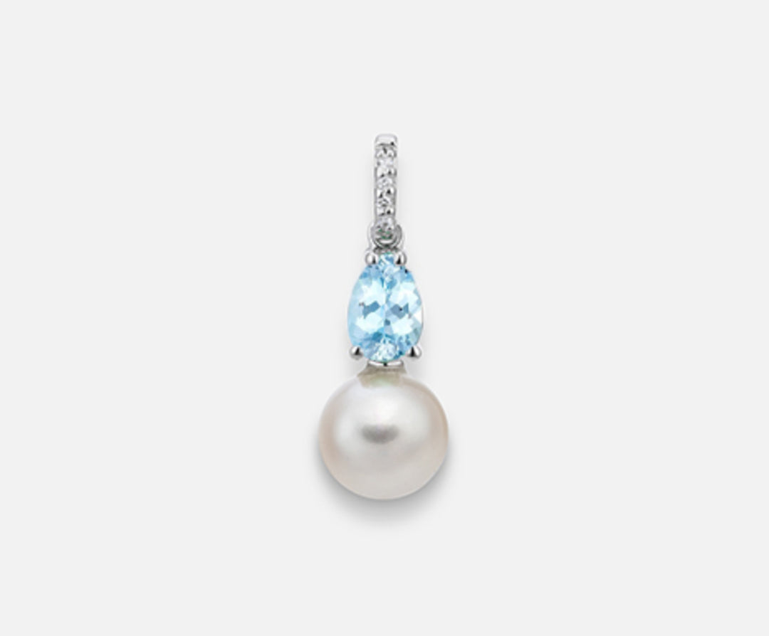 Nihama pe 18k fw 7.5/8 akvamarín drop 6x4 ct.0.30 dia ct.0.015 NP0393O4FABI075-AM