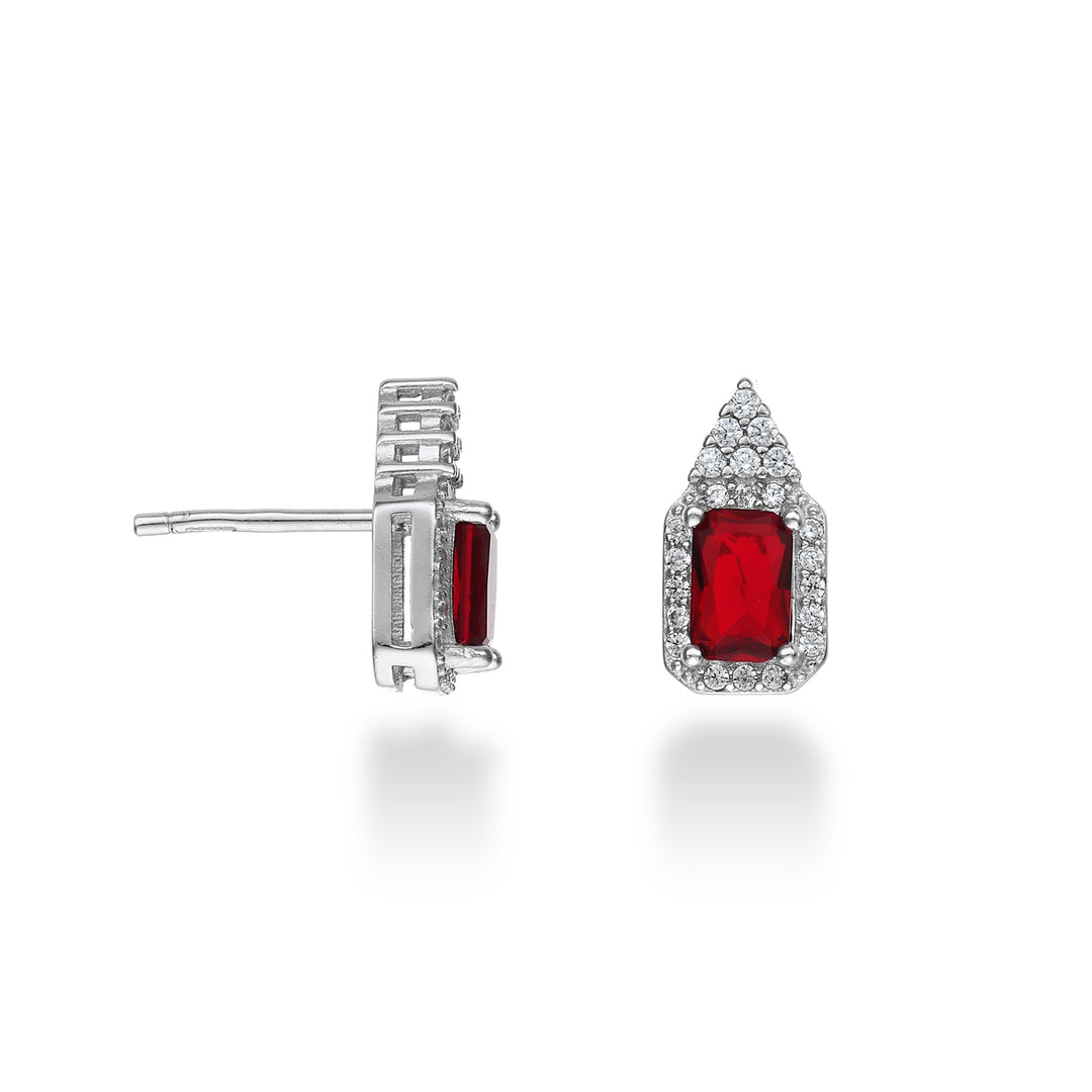 Nihama oder AG925 Edelstein Swarovski weiß und rot NO7597A4RED00