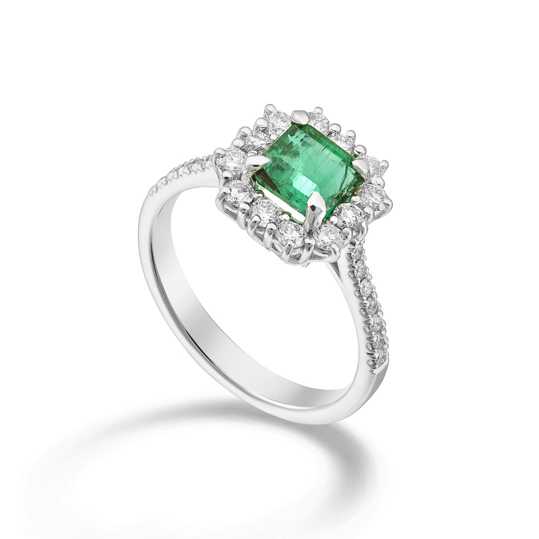 Golay smaragdring okt. 6x6 kontur 12 diamanter ACLC768DSM66-25331110074