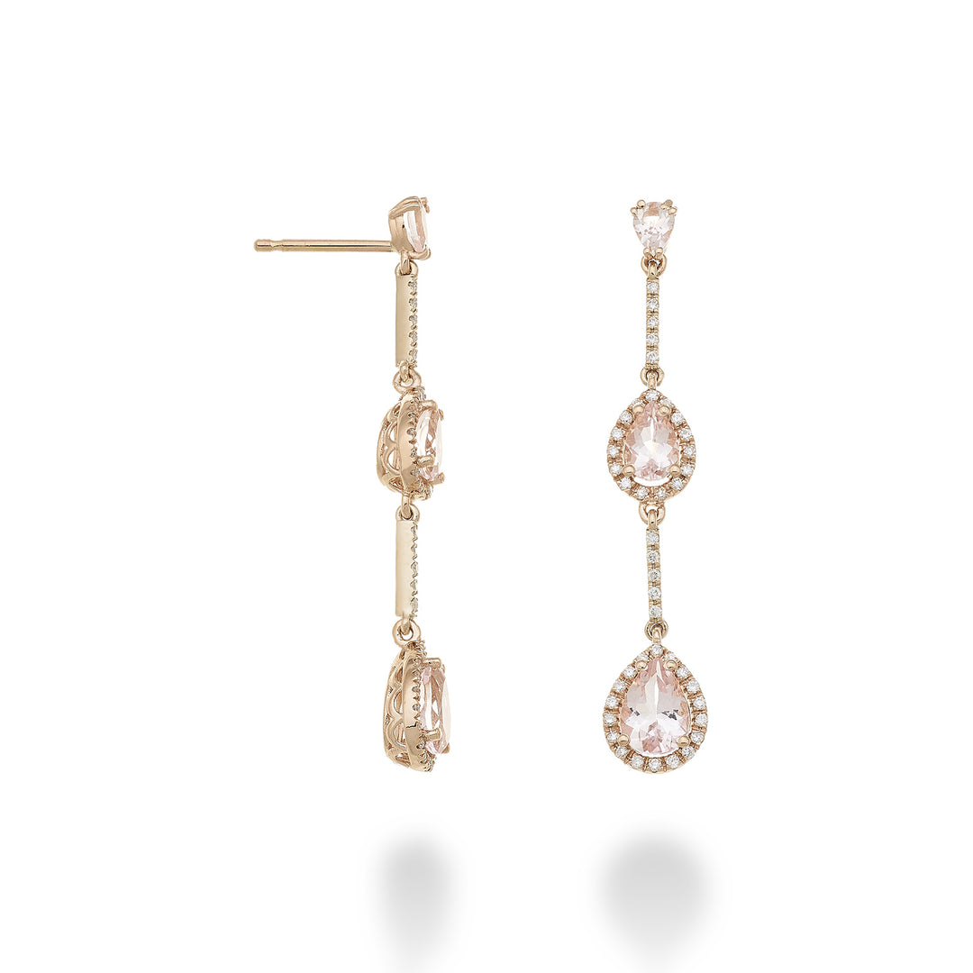 Golay morganite earrings with contour drops and bars by OCLC204DMOP57-23193110040