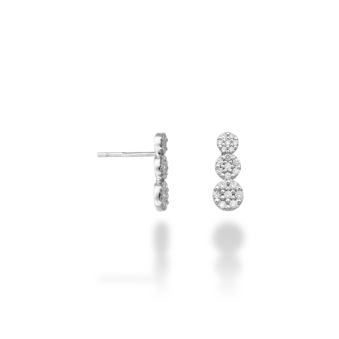 Mikiko of 9k trilogie met zeven stenen blokken, bezet met diamanten MO5183R4BR032