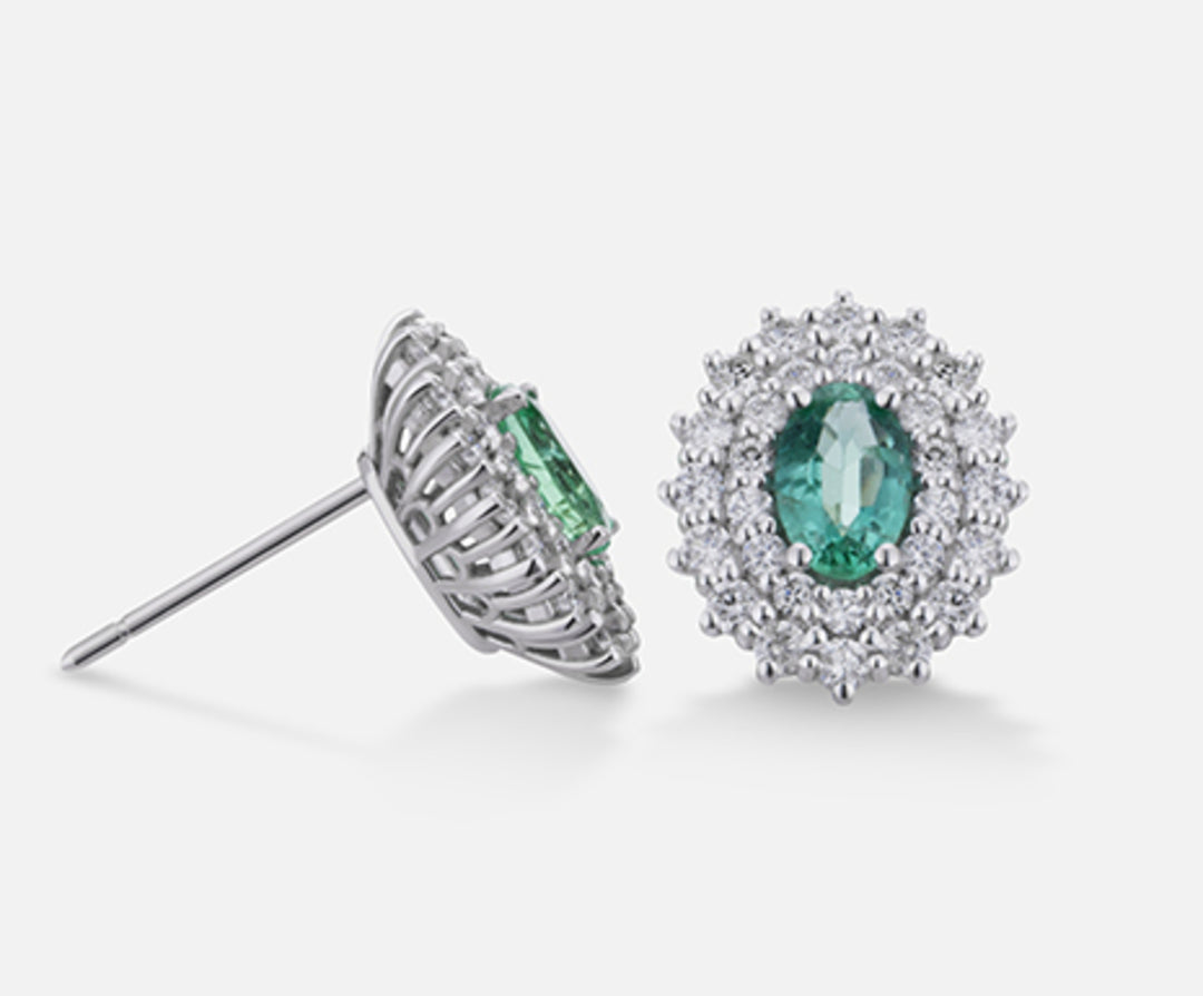 Nihama oder 18 Karat Smaragd Nr. Oval 6x4 ct.0,70 Durchmesser ct.0,74 NO5039O4SMN070