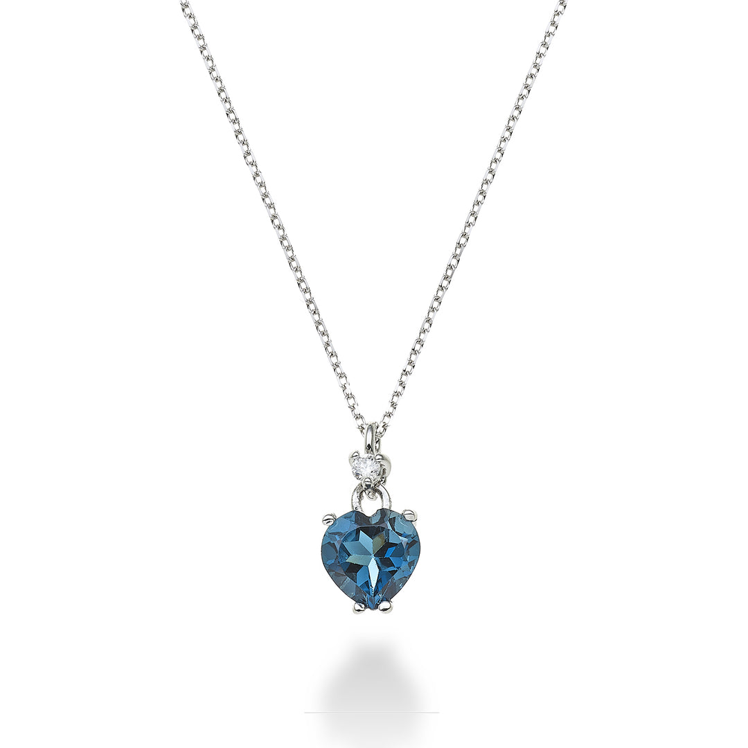 Nihama cl 18k topazio blu london cuore 6x6 ct.0,85 diam. ct.0,02 NPCL198DITPBL66O4