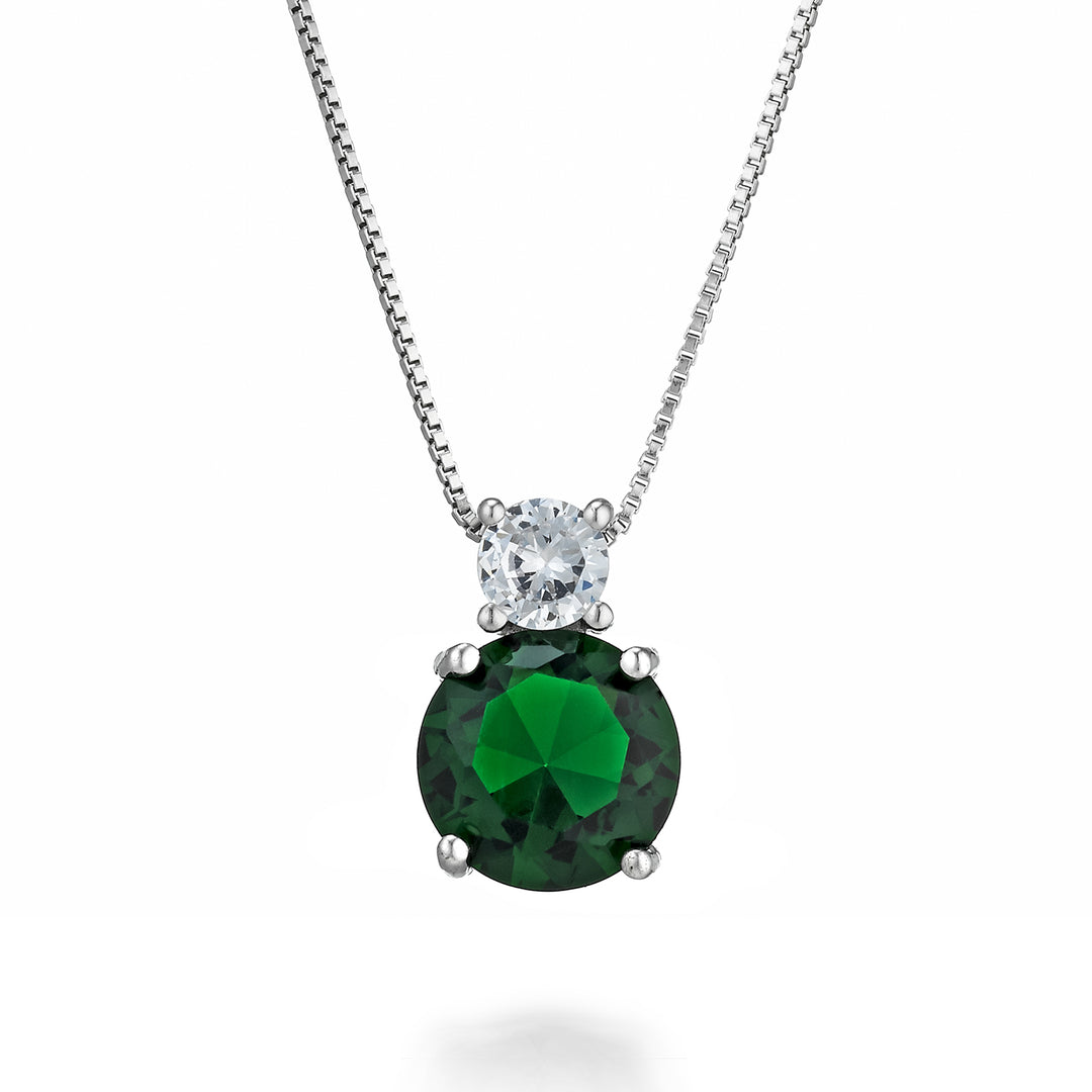 Nihama cl ag925 gem swarovski bianco e verde ND7571A4VERDE00