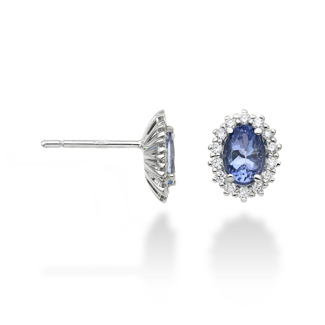 Nihama or 18k tanzanite n. ovale 6x4 ct.0,76 diam. ct.0,26 NO5068O4TZN