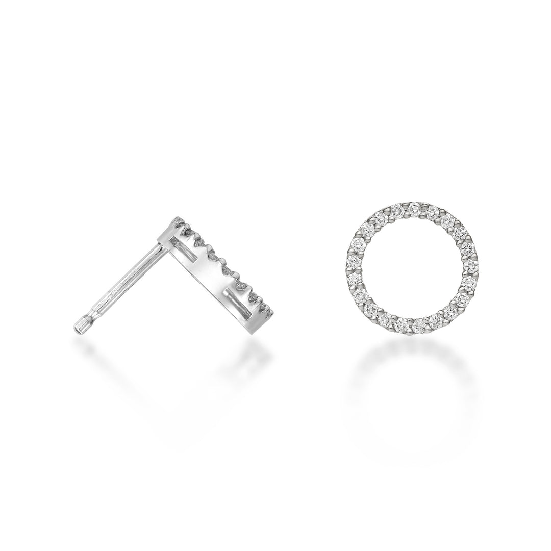 Golay eller 18k geometrier cirkelformade diamanter 0,25 ct vitguld GOFCERDIO4