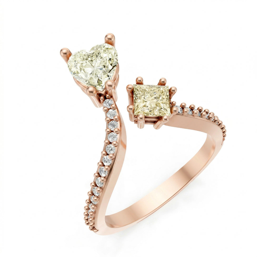 Golay diamant forme bague fantaisie jaune tige encastrée AMP692DFYR-26103110146