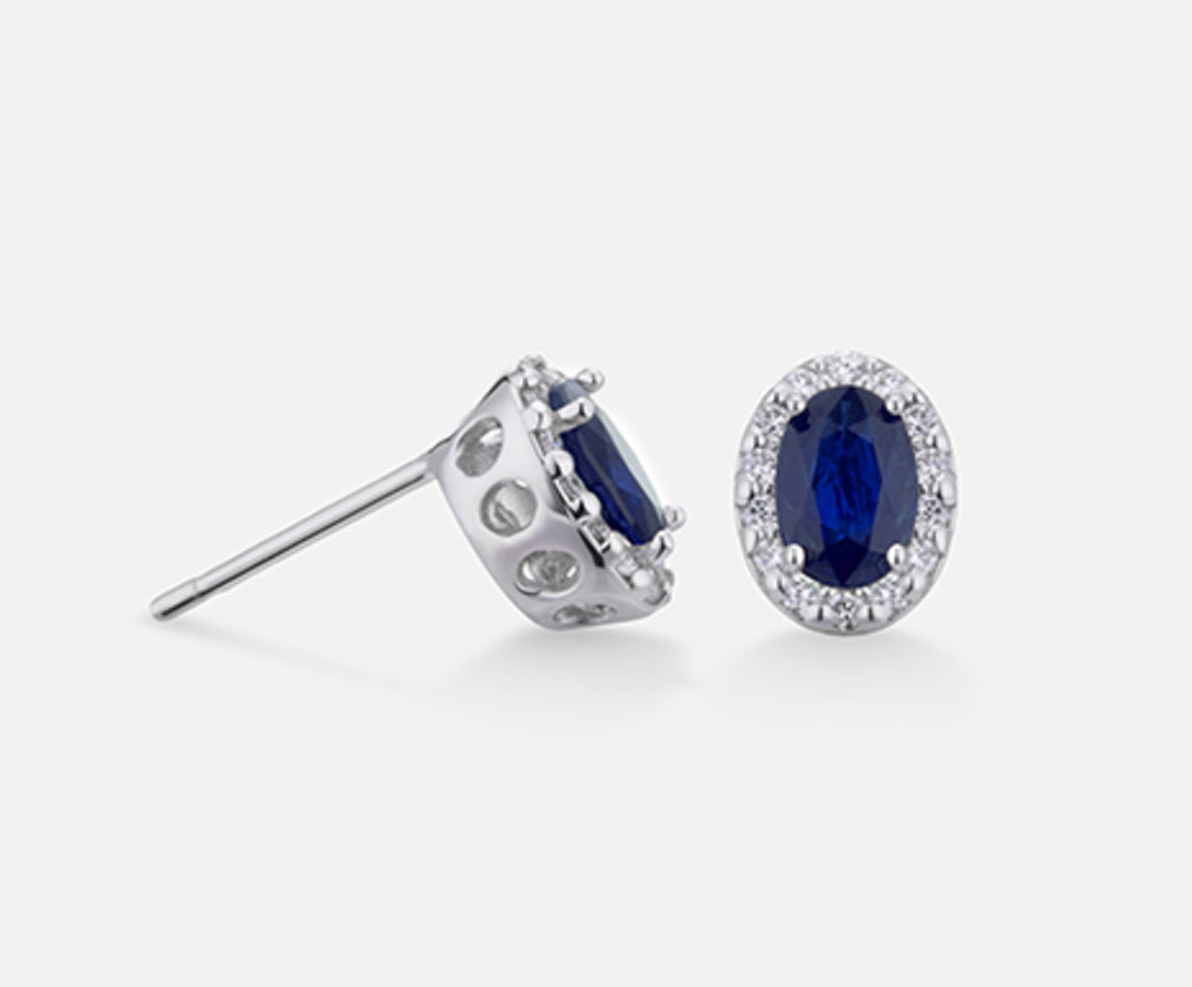Mikiko nebo 18k oválný safír 6x4 ct.0.80 dia ct.0.18 MO5038O4ZFD