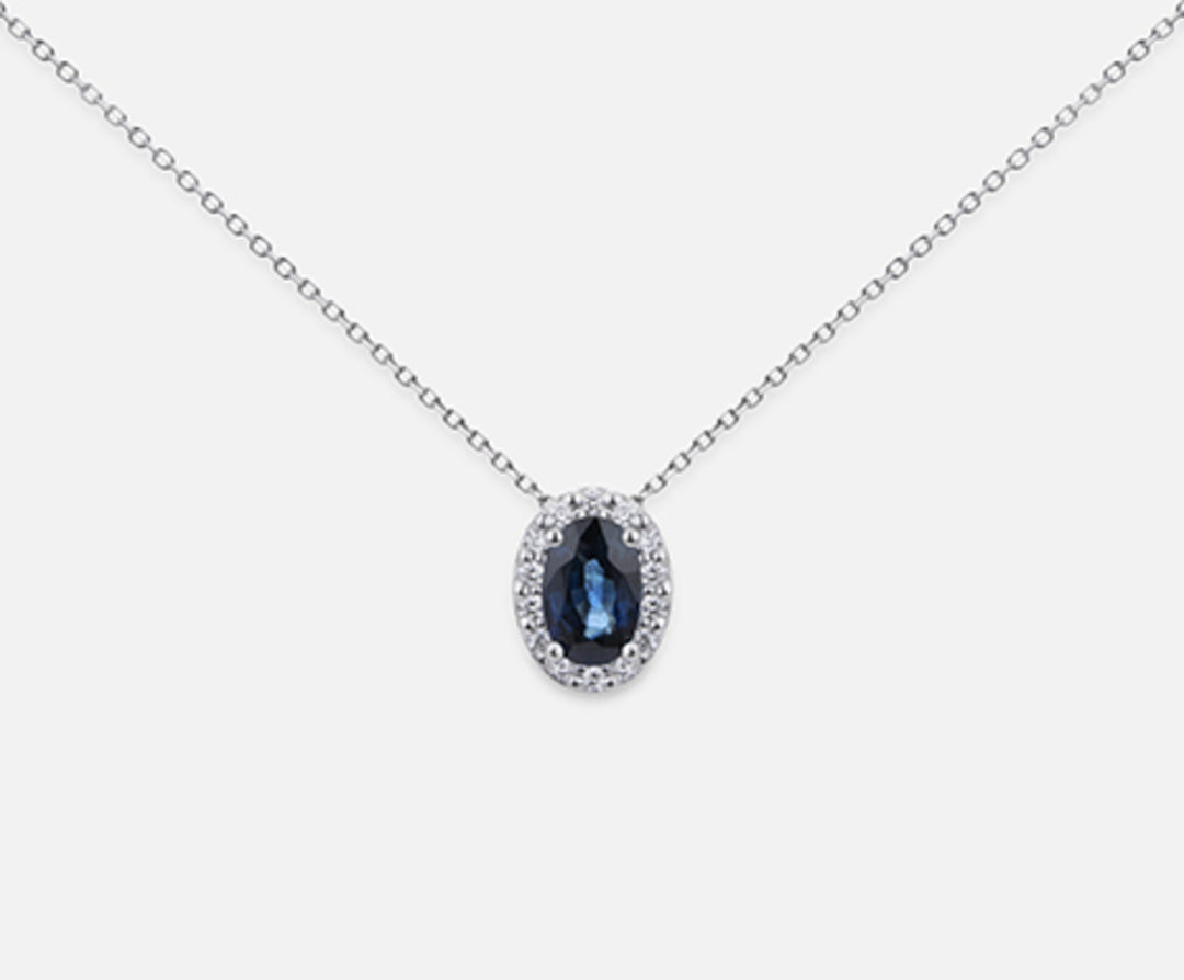 Mikiko cl 18k oval safir 6x4 ct.0,40 diam ct. 0,09 MD5059O4ZFD