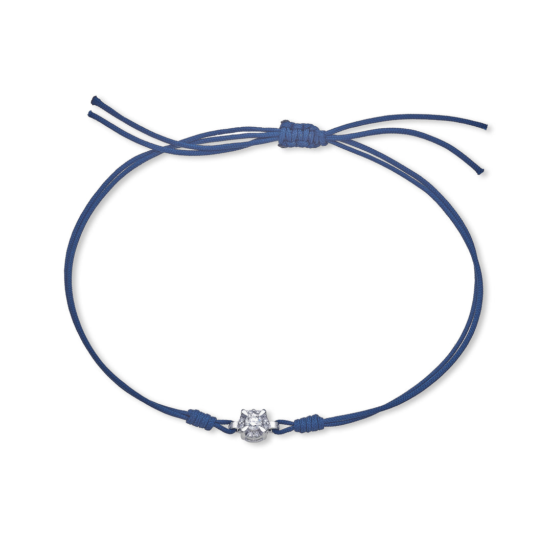 Mikiko br 18k 0,16 ct redondo tamanho 3 ouro branco/azul MB5058O4DI3BL
